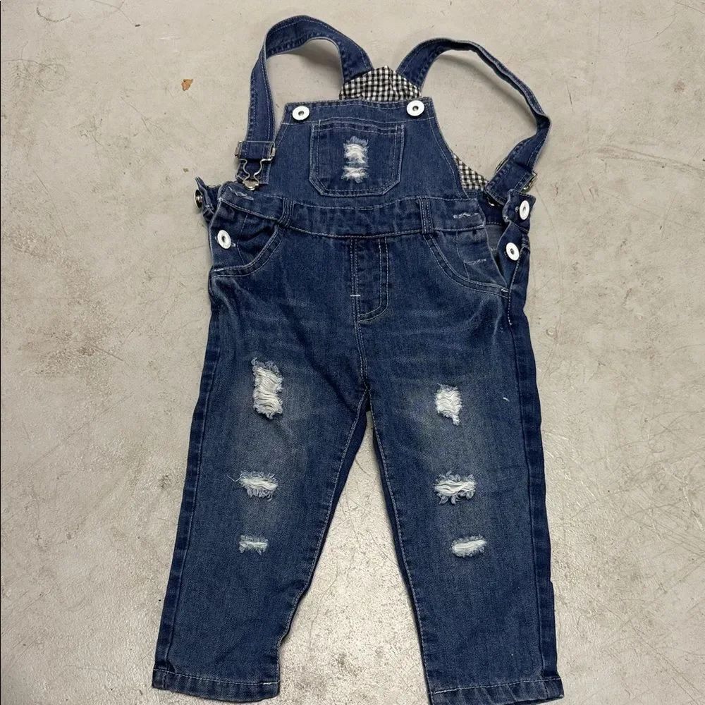 Kids Blue Denim Overalls BRAND NEW Size 2-3 Years Kids Jean Pant Overall Stretch